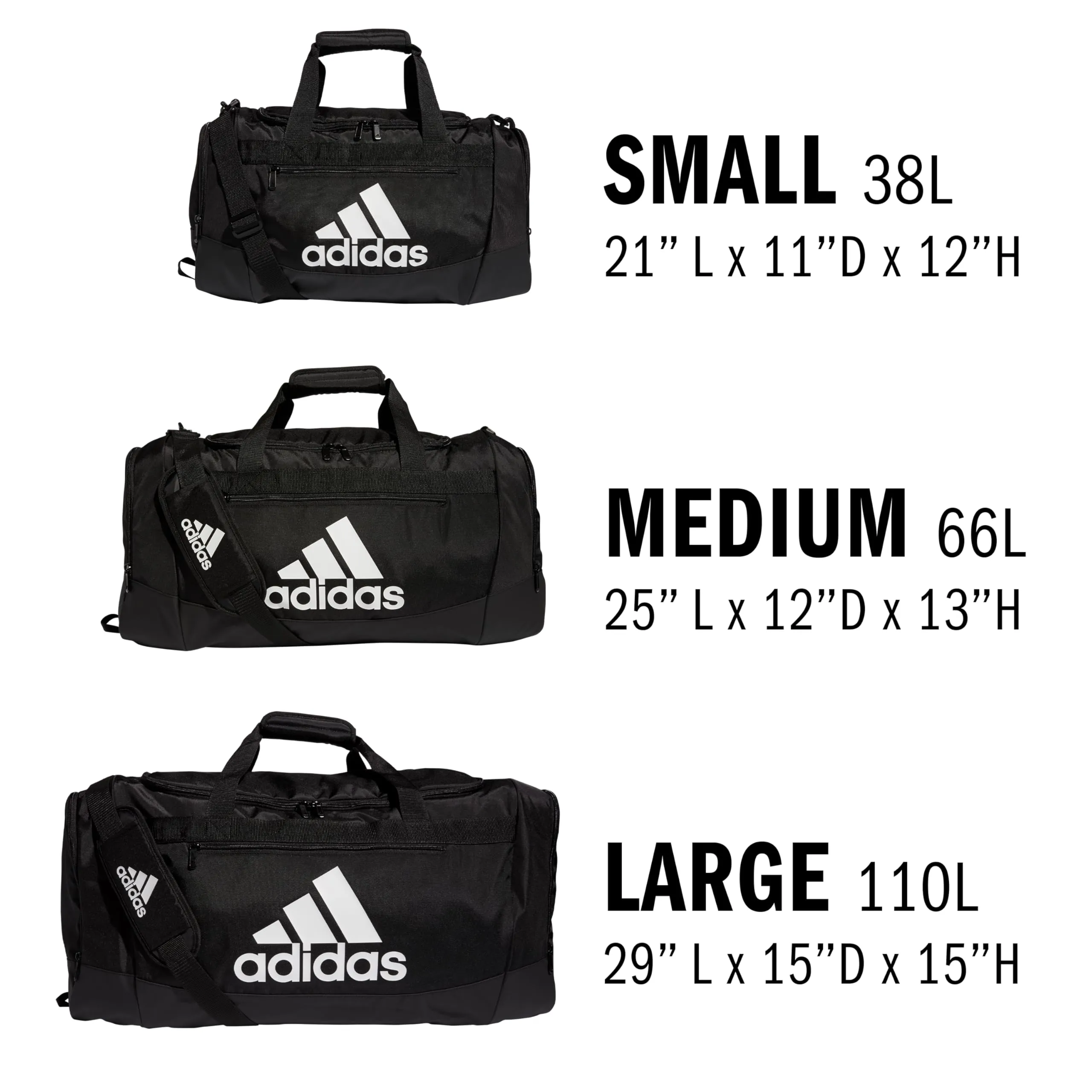 adidas Unisex Adult Defender 4 Duffel Bag, Team Navy Blue, Medium (66 L)