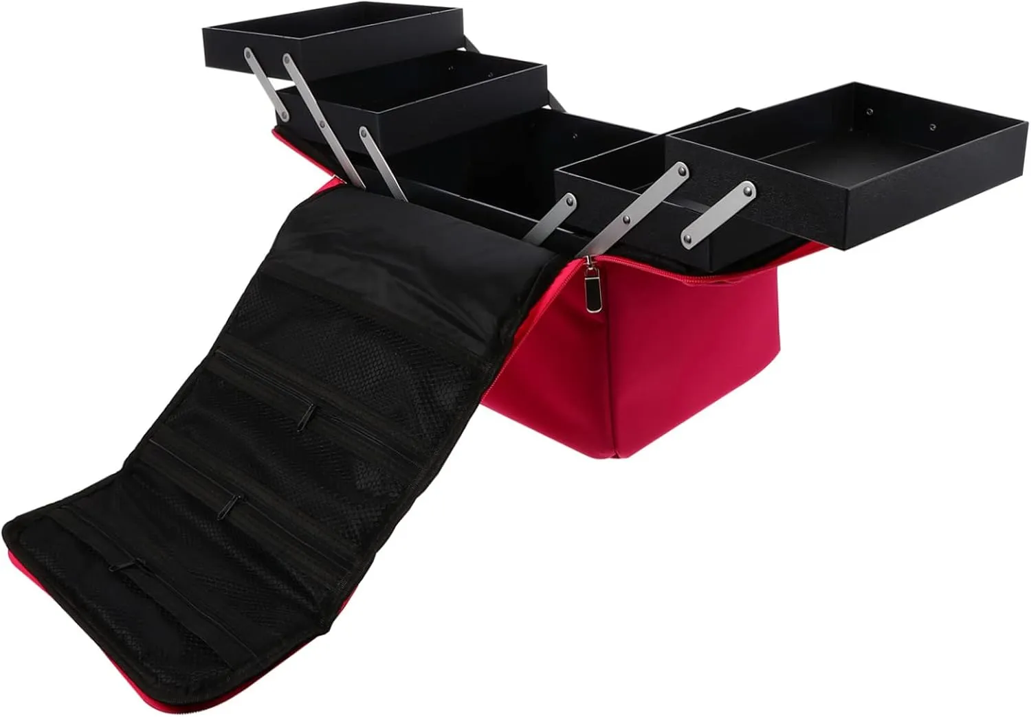 balacoo Multi-layered Makeup Bag Shoulder Strap Waterproof Toiletry Storage Bag Organizer