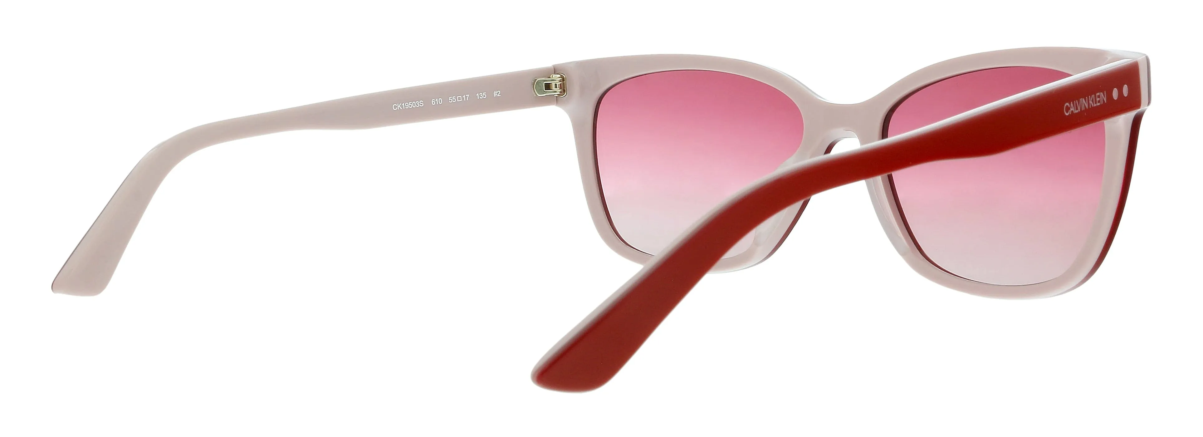 Calvin Klein CK19503S 610 Red/Blush Modified Rectangle Sunglasses