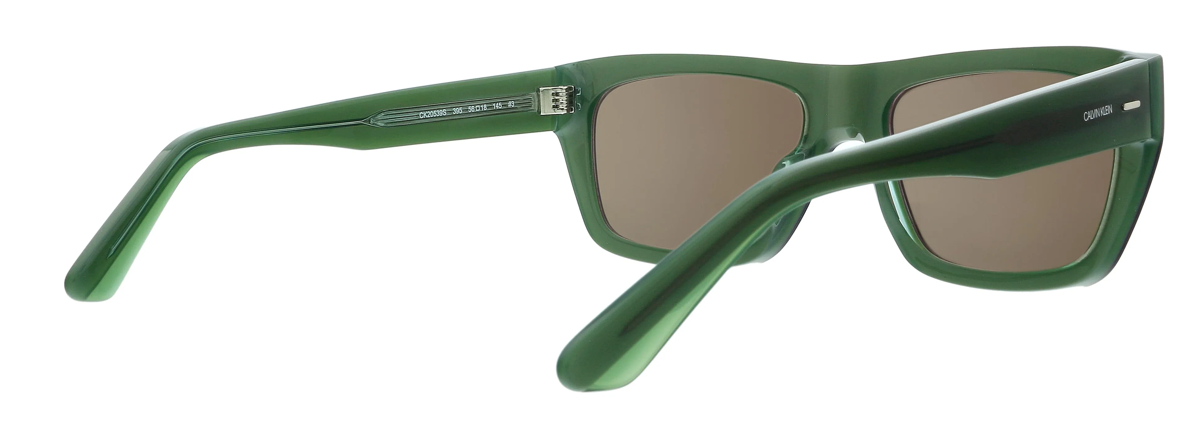 Calvin Klein CK20539S 395 Green/Crystal Modified Rectangle Sunglasses