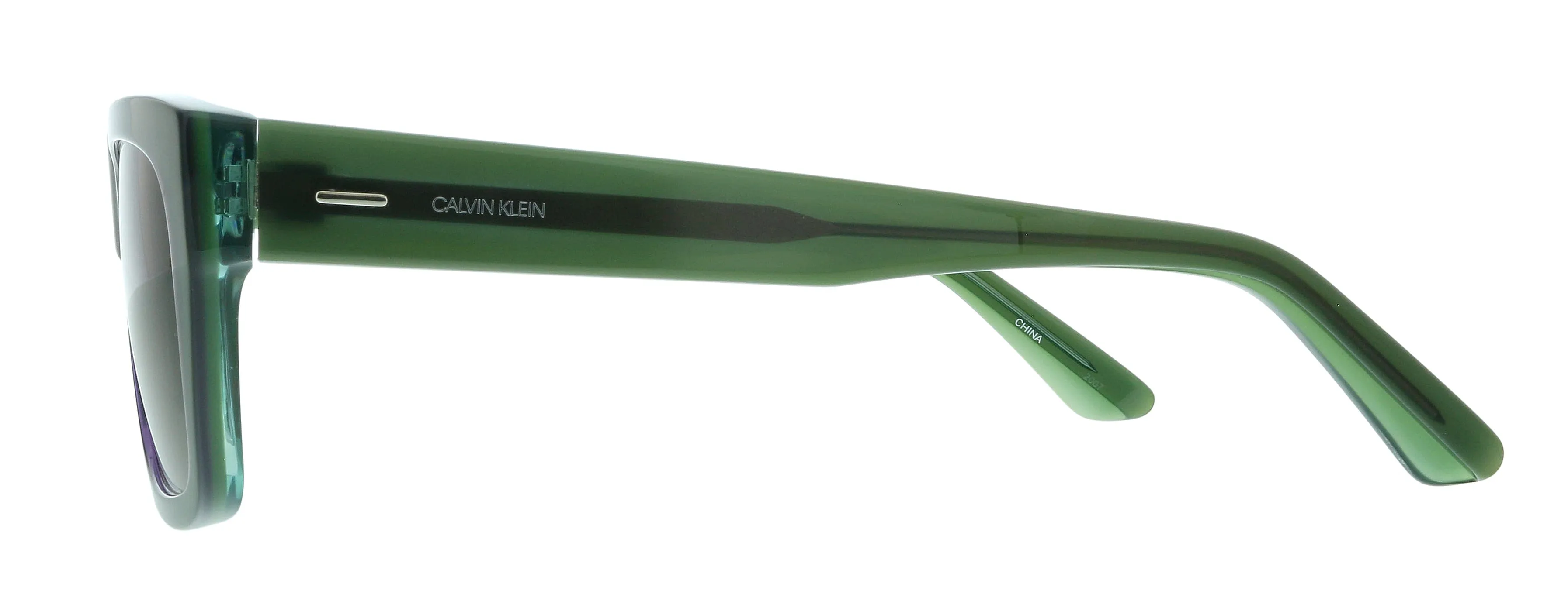 Calvin Klein CK20539S 395 Green/Crystal Modified Rectangle Sunglasses