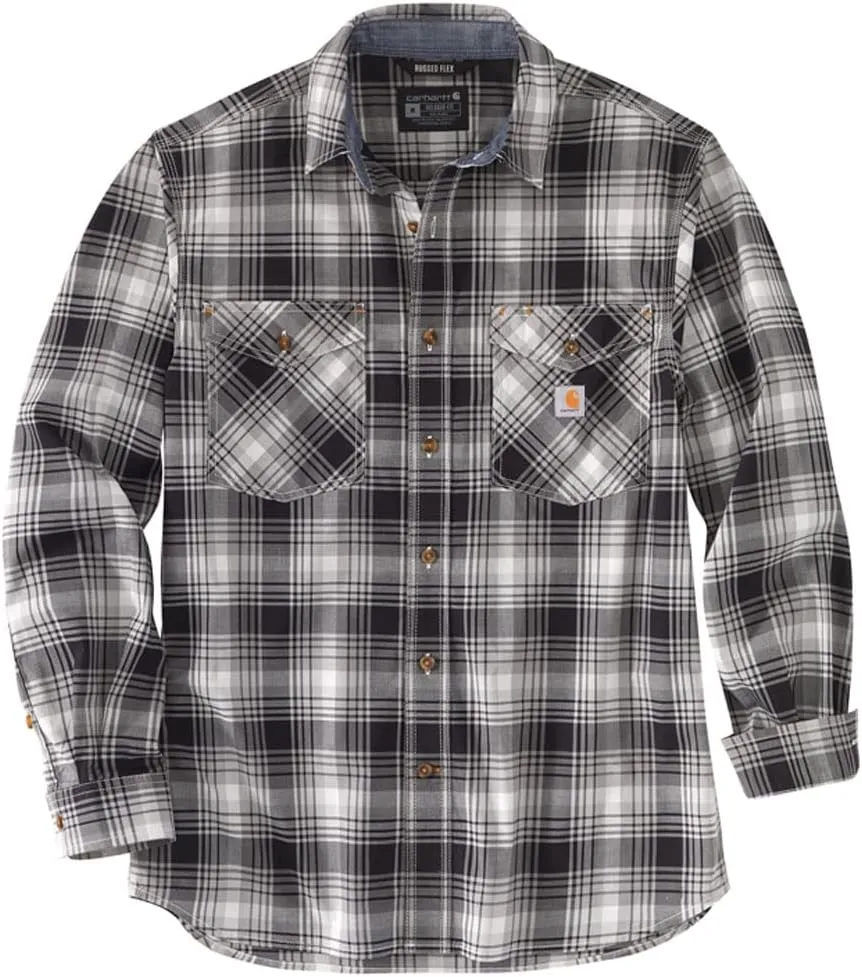 Carhartt Men's Rugged Flex Relaxed Fit Lightweight Long-Sleeve Plaid Shirt