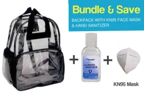 Clear Back Packs For School With Hand Sanitizer & Mask