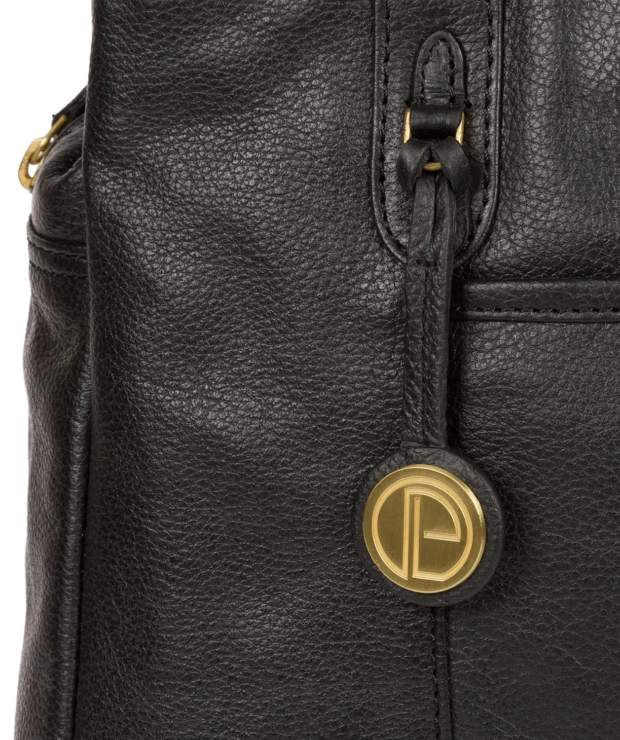 'Goldbourne' Black & Gold Leather Handbag