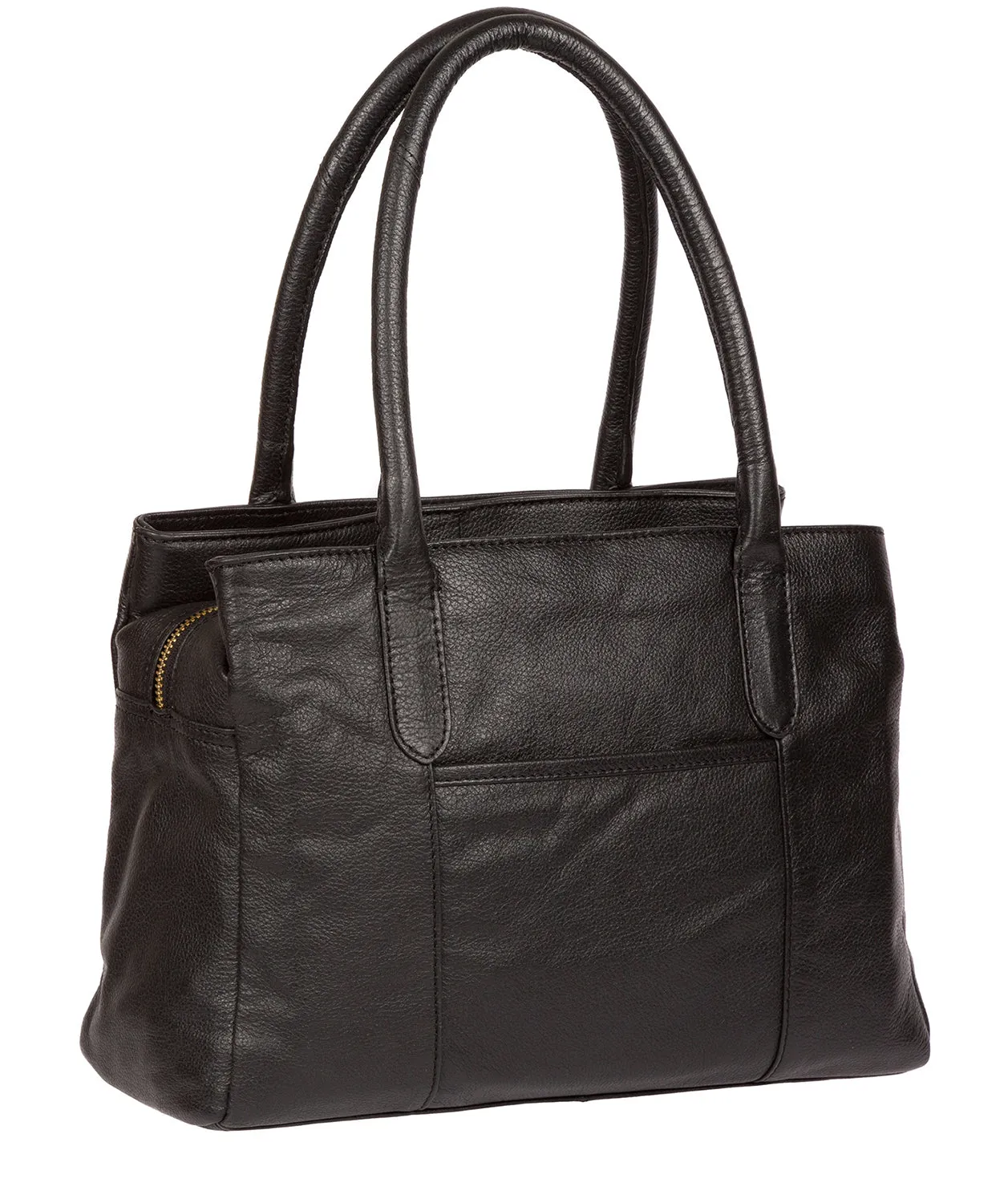 'Goldbourne' Black & Gold Leather Handbag