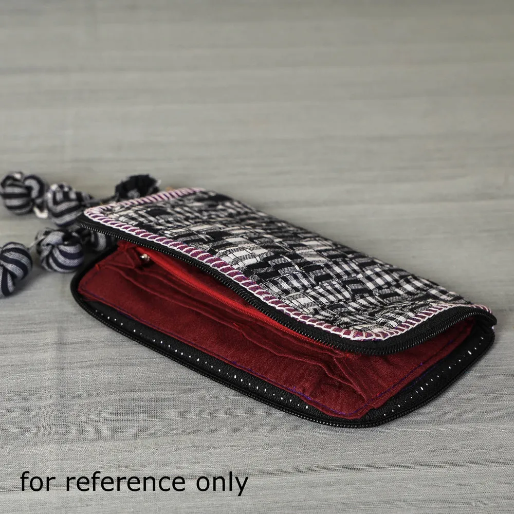 Green - Gamcha Fabric Handmade Clutch Wallet by Rangila Dhaga