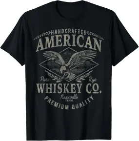 Handcrafted American Whiskey Eagle Vintage T-Shirt