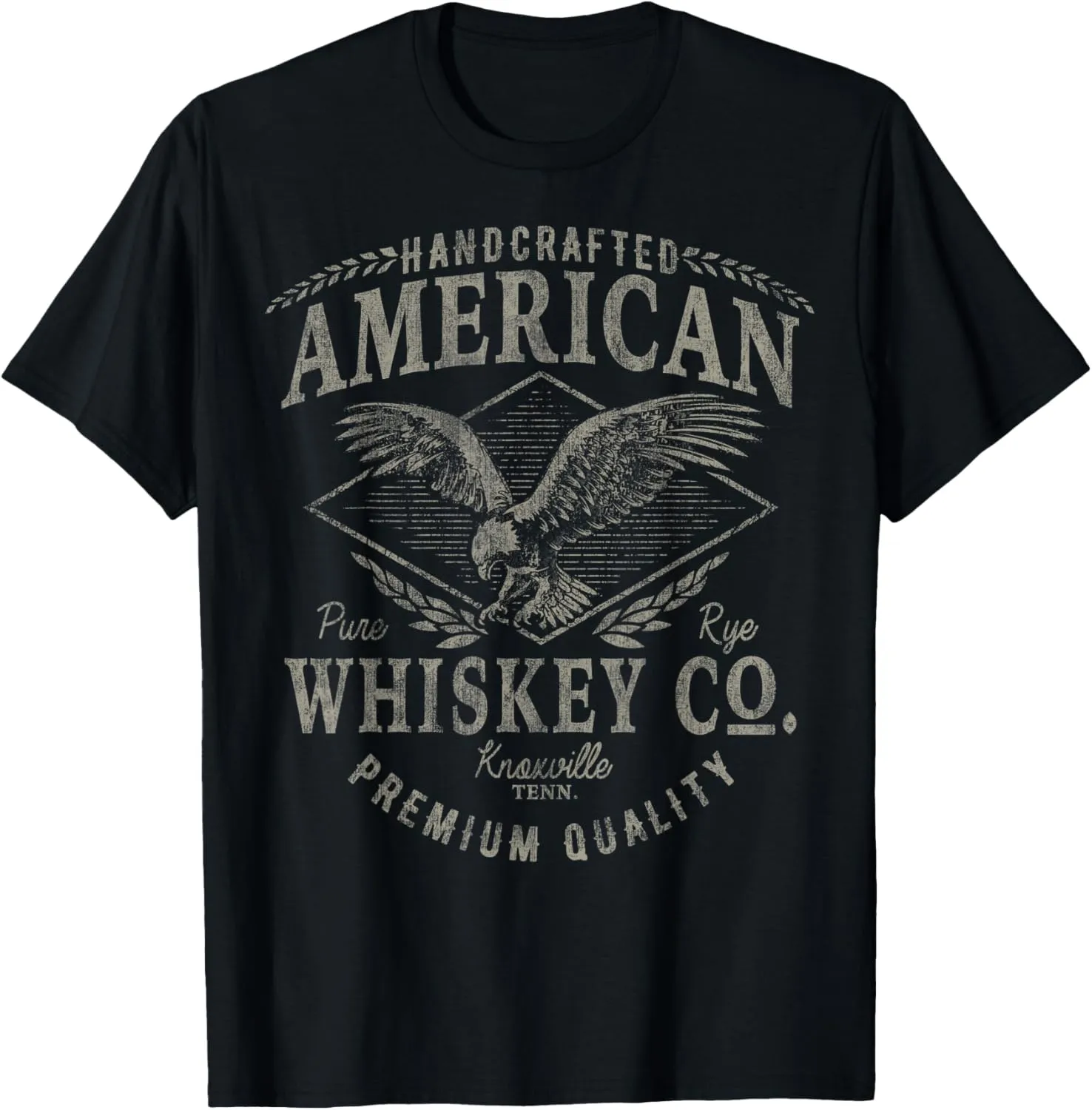 Handcrafted American Whiskey Eagle Vintage T-Shirt