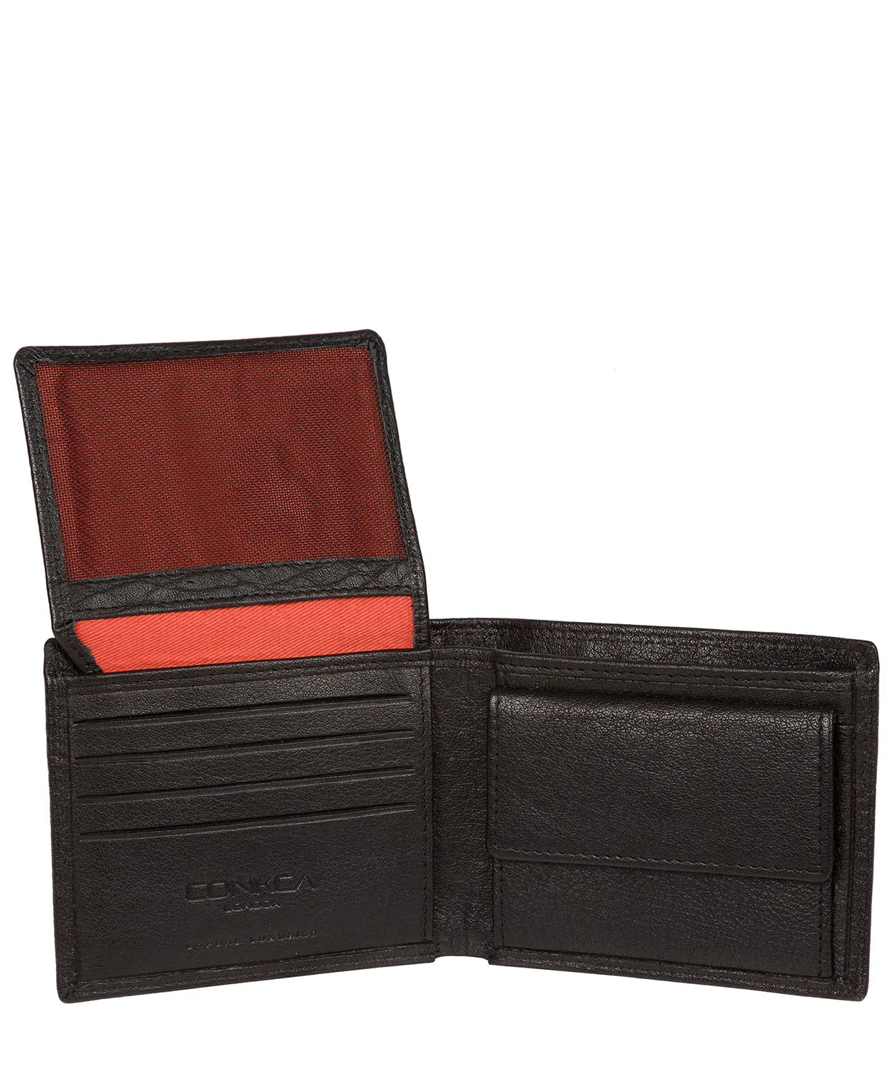 'Ike' Black Bi-Fold Leather Wallet