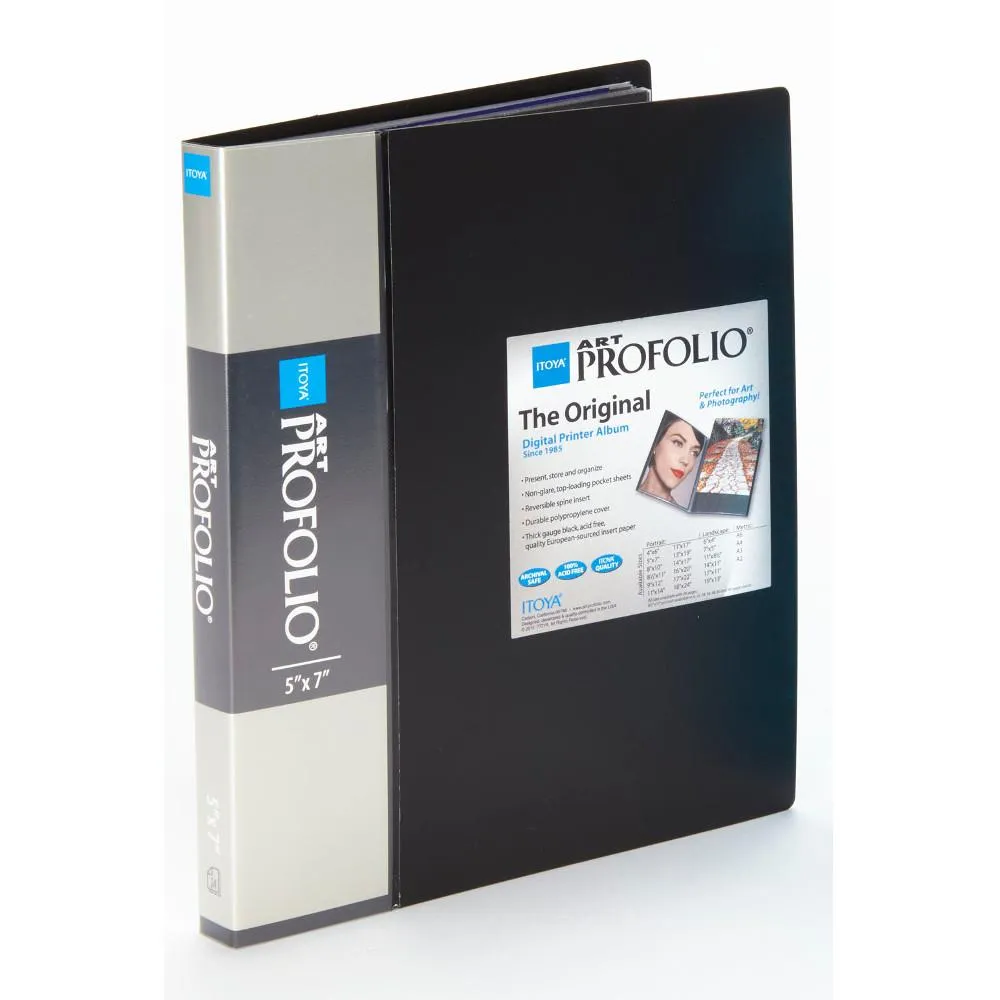 Itoya Art ProFolio, Black 24-Sleeve 5x7"