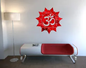 KC Decor red Mirror Acrylic om Wall Sticker self Adhesive for Home Decor (Mirror Acrylic )