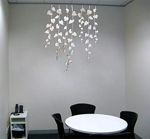 KC Decor Silver Mirror Acrylic Leaves Wall Sticker self Adhesive for Home Decor (Mirror Acrylic )