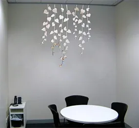 KC Decor Silver Mirror Acrylic Leaves Wall Sticker self Adhesive for Home Decor (Mirror Acrylic )