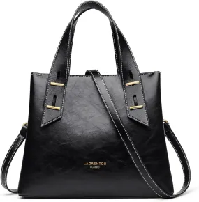 LAORENTOU Women Crossbody Handbags Cow Leather Satchel Handbags for Women Top-handle Shoulder Tote Purses