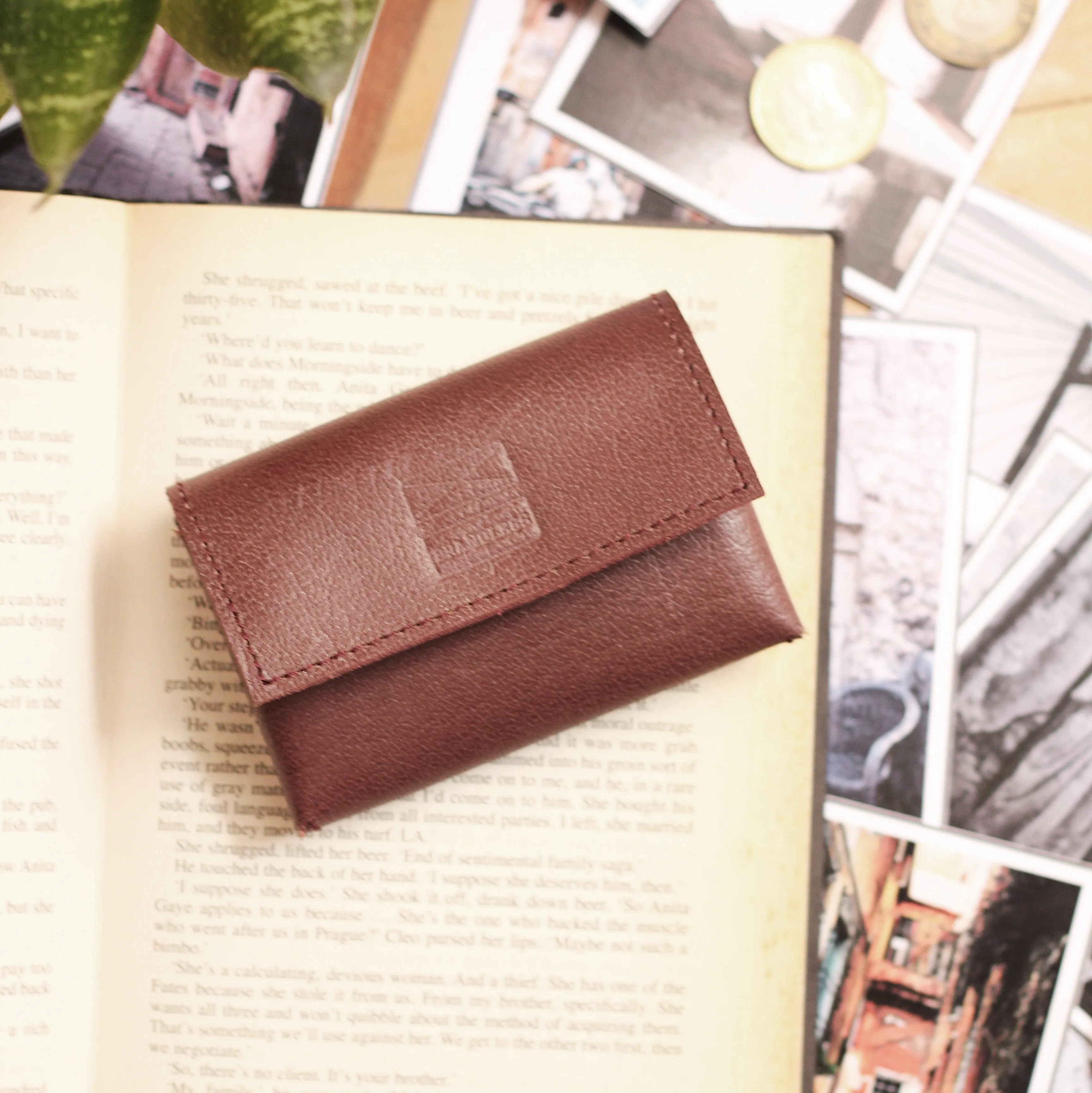 Leather Card Holder - Dark Green