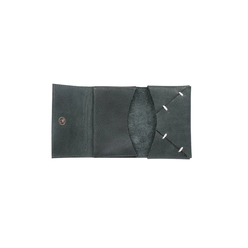 Leather Card Holder - Dark Green