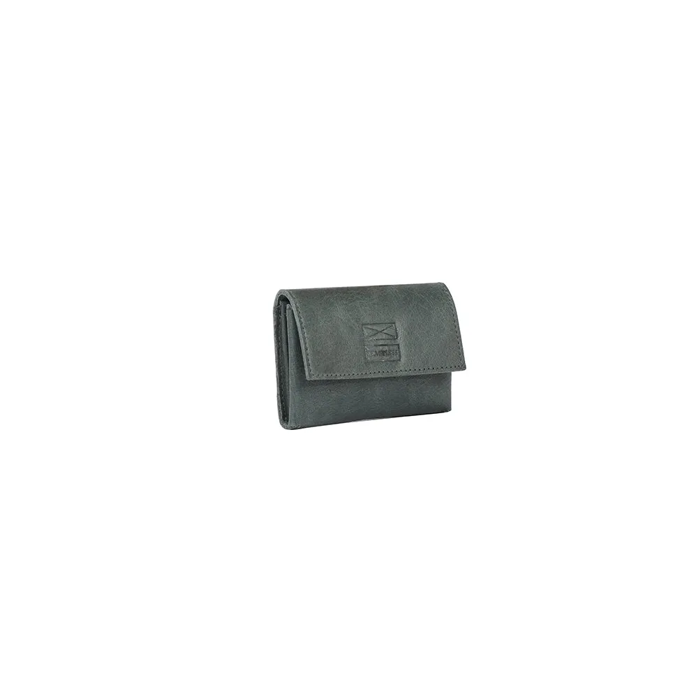 Leather Card Holder - Dark Green