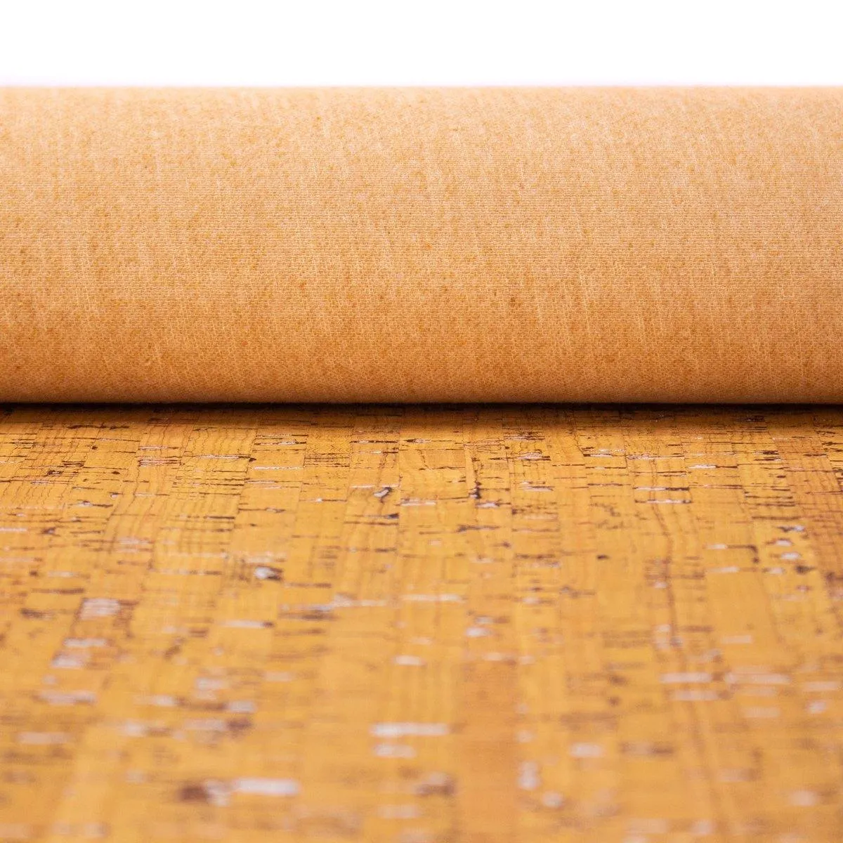 Light yellow with silver cork textile sheet COF-369