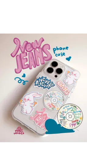 NEW JEANS BUNNIES PINK DISC PHONE CASE