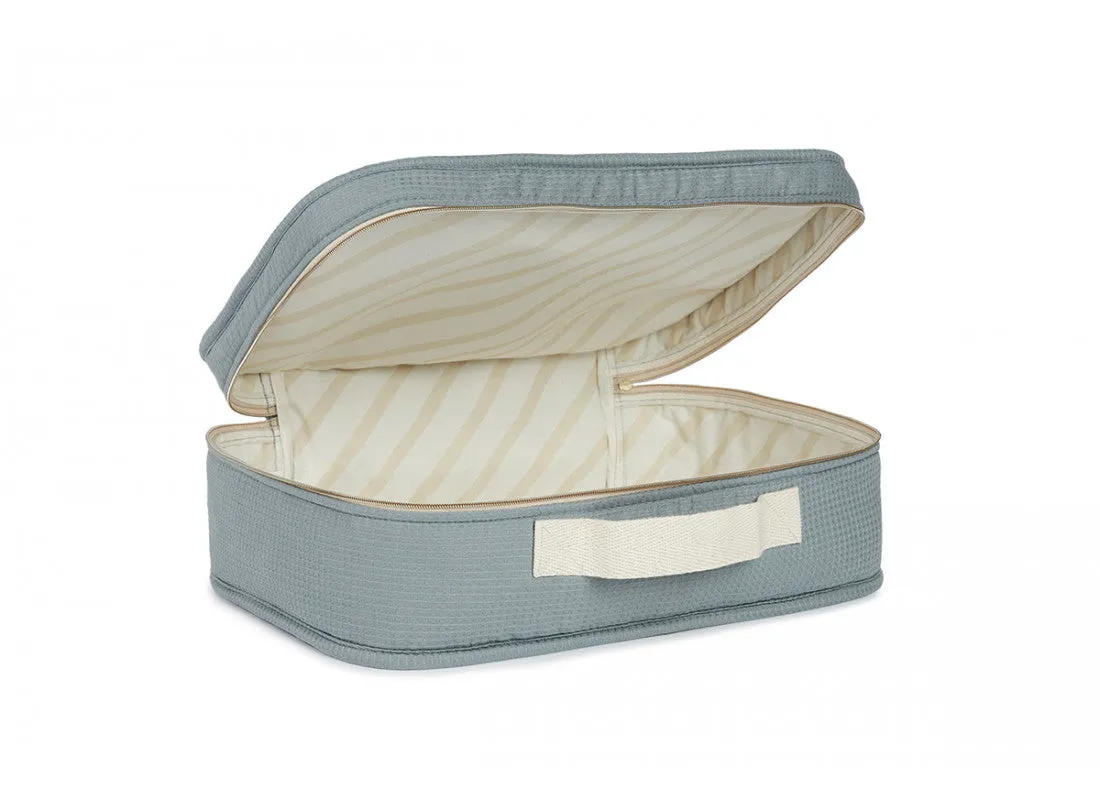 Nobodinoz Victoria Baby Suitcase 36x26x11cm | Stone Blue