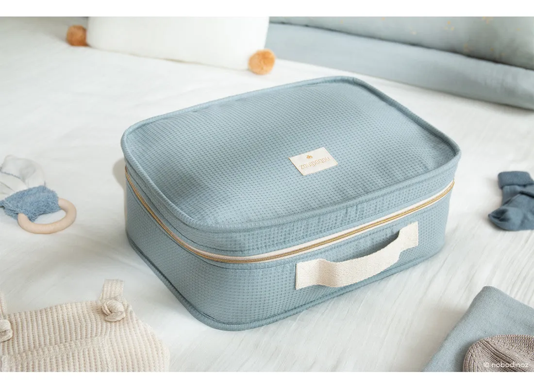 Nobodinoz Victoria Baby Suitcase 36x26x11cm | Stone Blue