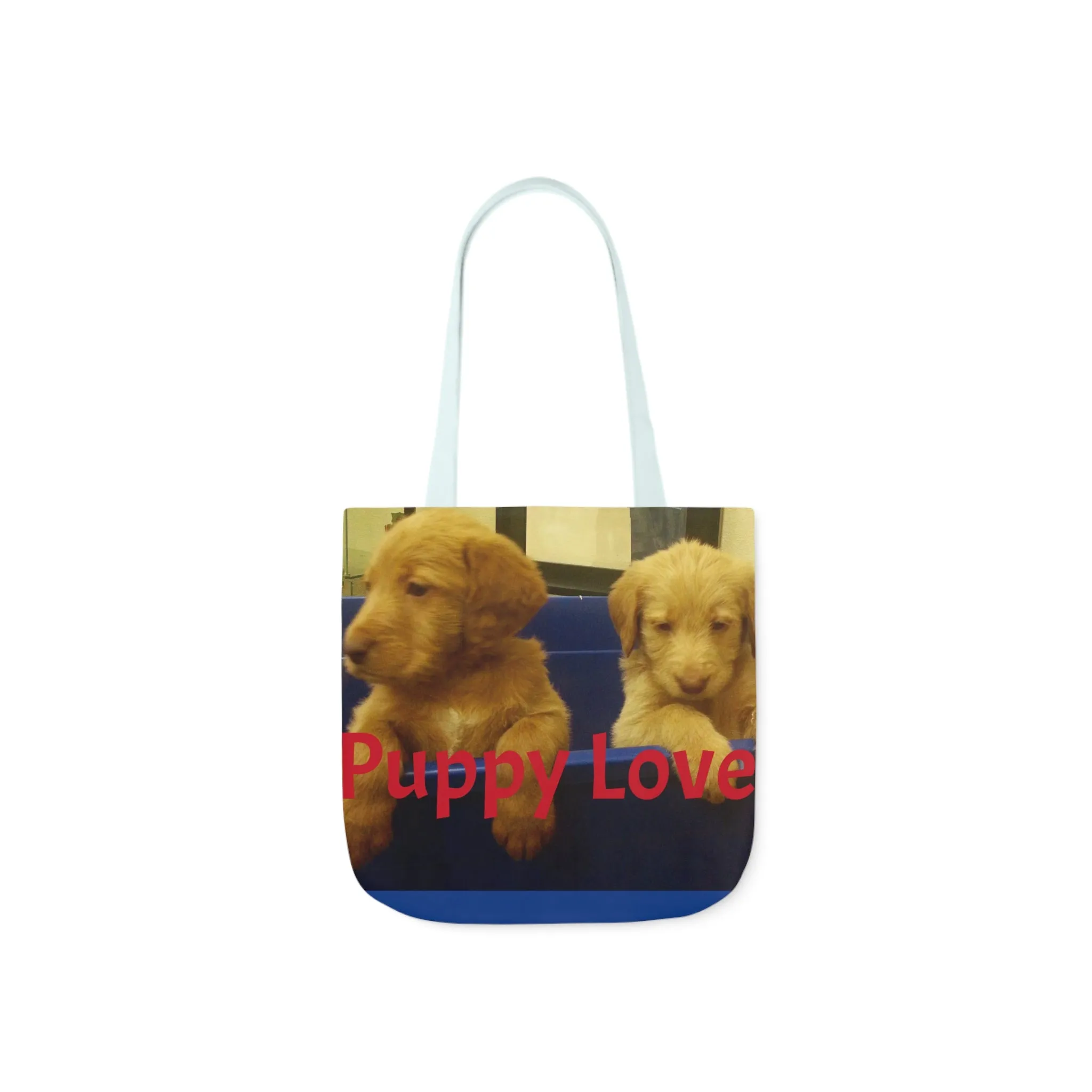 Puppy Love Polyester Canvas Tote Bag