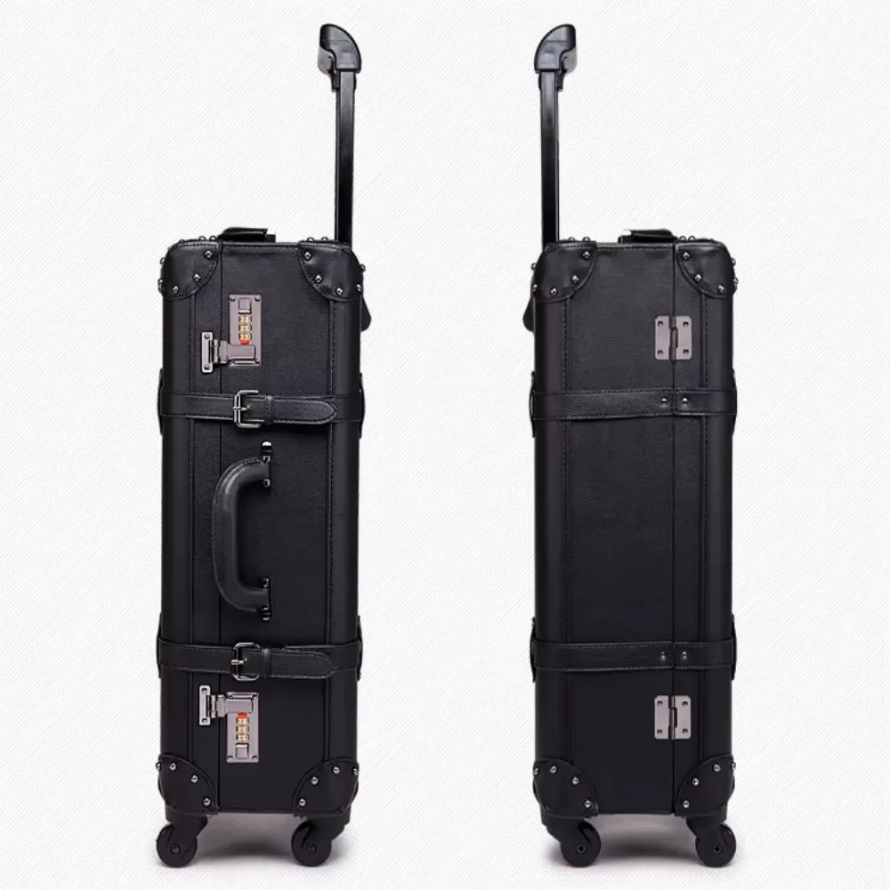 Retro Design High Grade Strong Sturdy Trolley Boarding Waterproof Suitcase