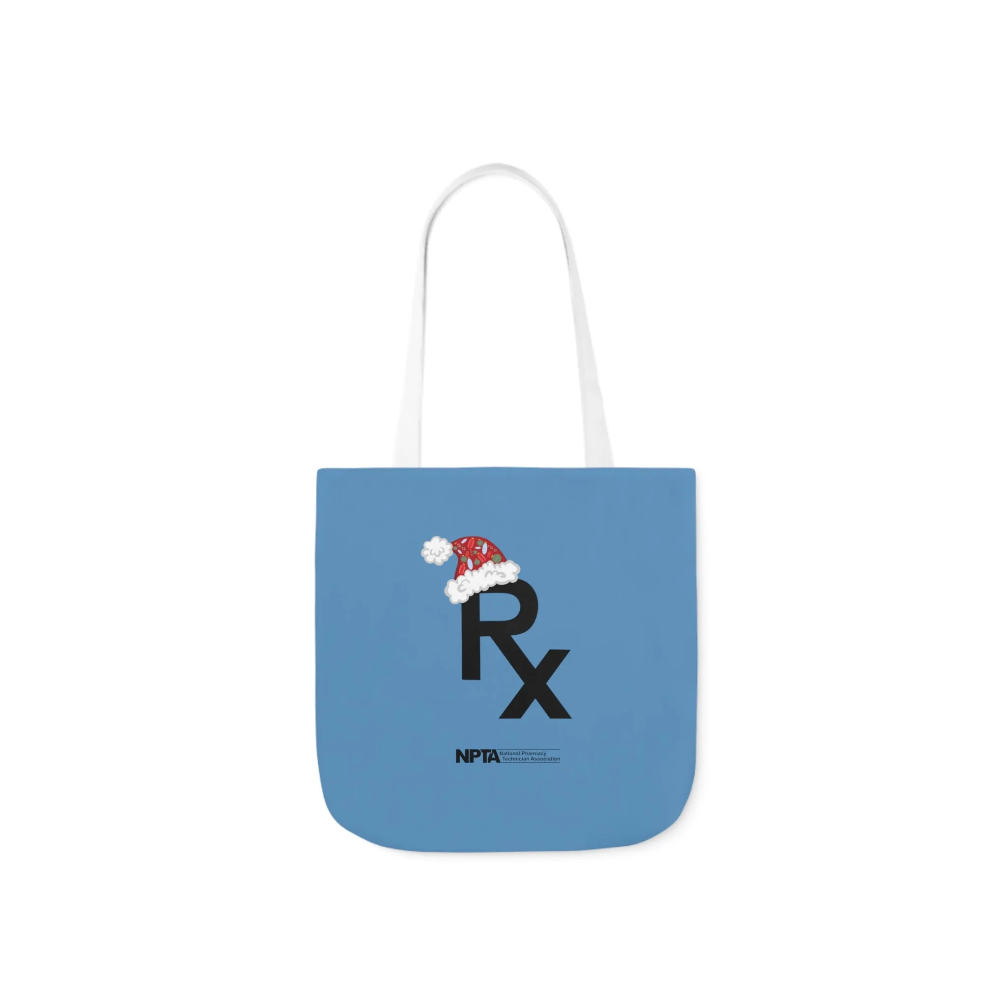 Rx Santa Hat (Blue) - Polyester Canvas Tote Bag