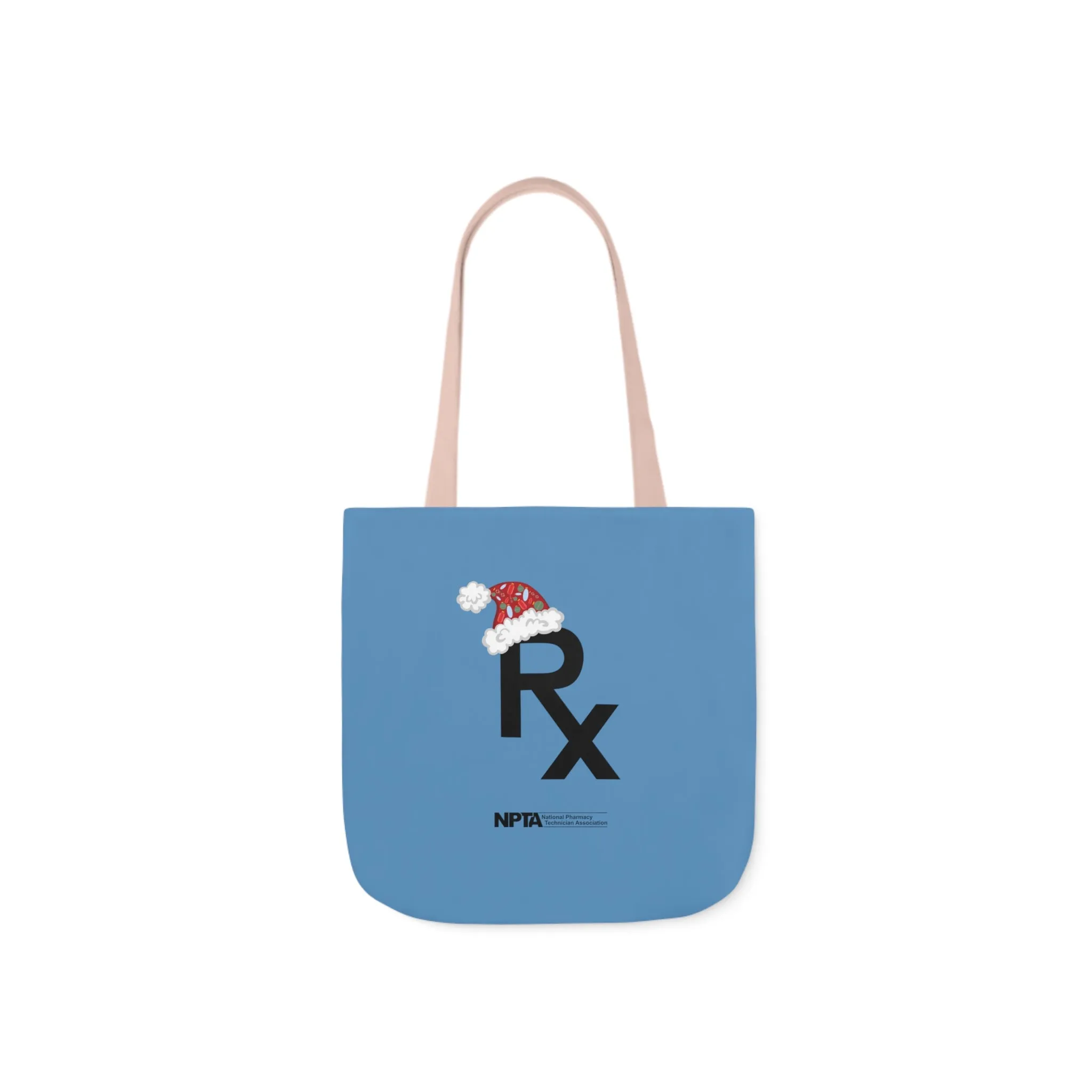 Rx Santa Hat (Blue) - Polyester Canvas Tote Bag