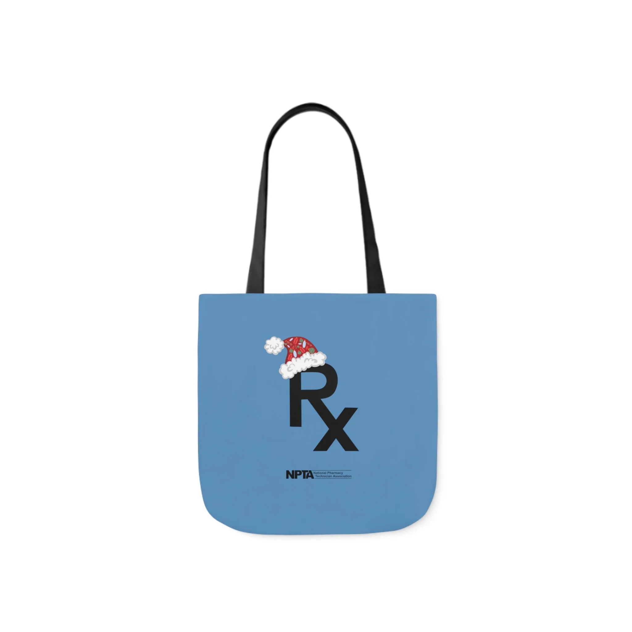 Rx Santa Hat (Blue) - Polyester Canvas Tote Bag