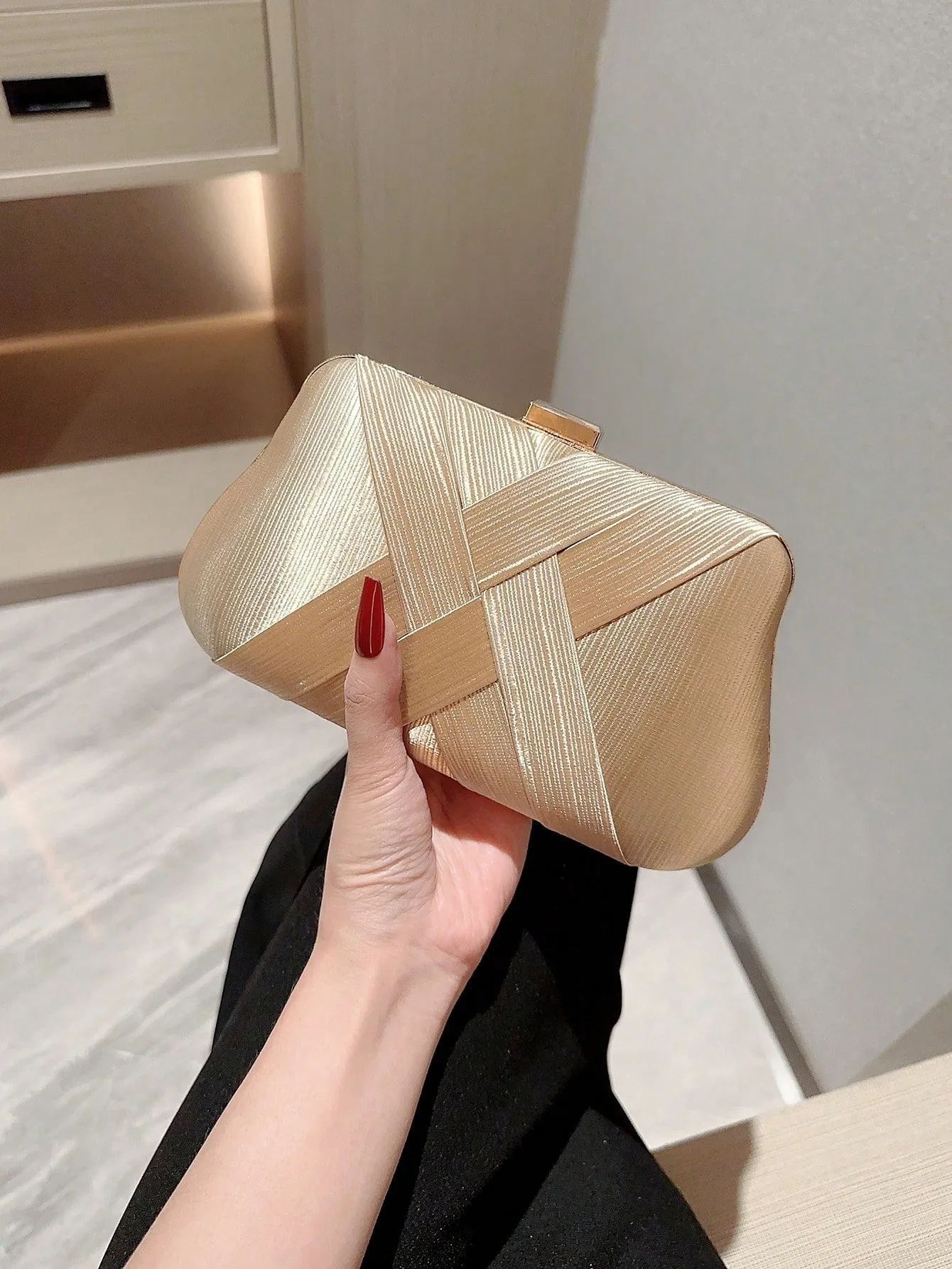 SHEIN Glitter Bling,Shiny Glamorous,Elegant Clutch Box