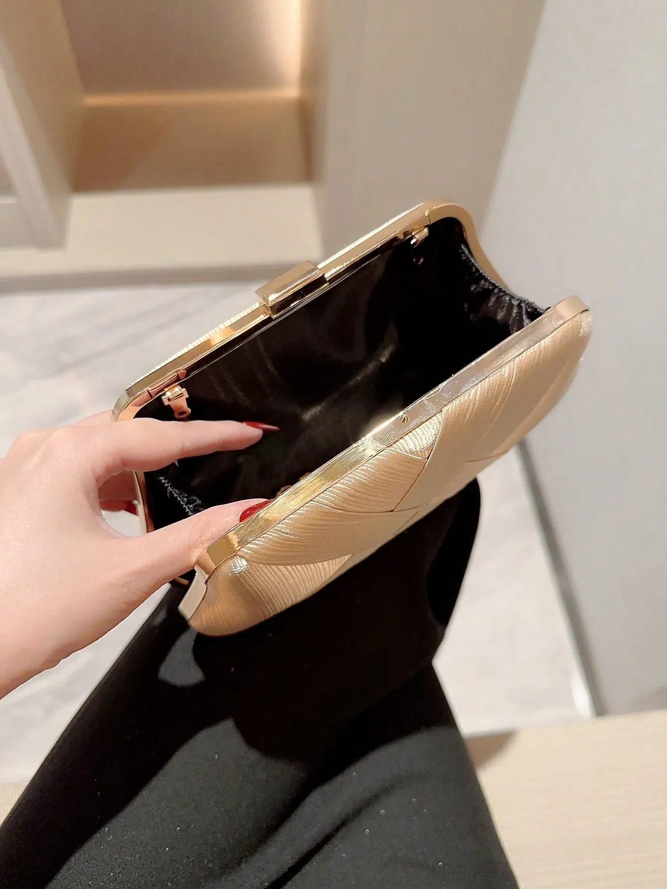 SHEIN Glitter Bling,Shiny Glamorous,Elegant Clutch Box