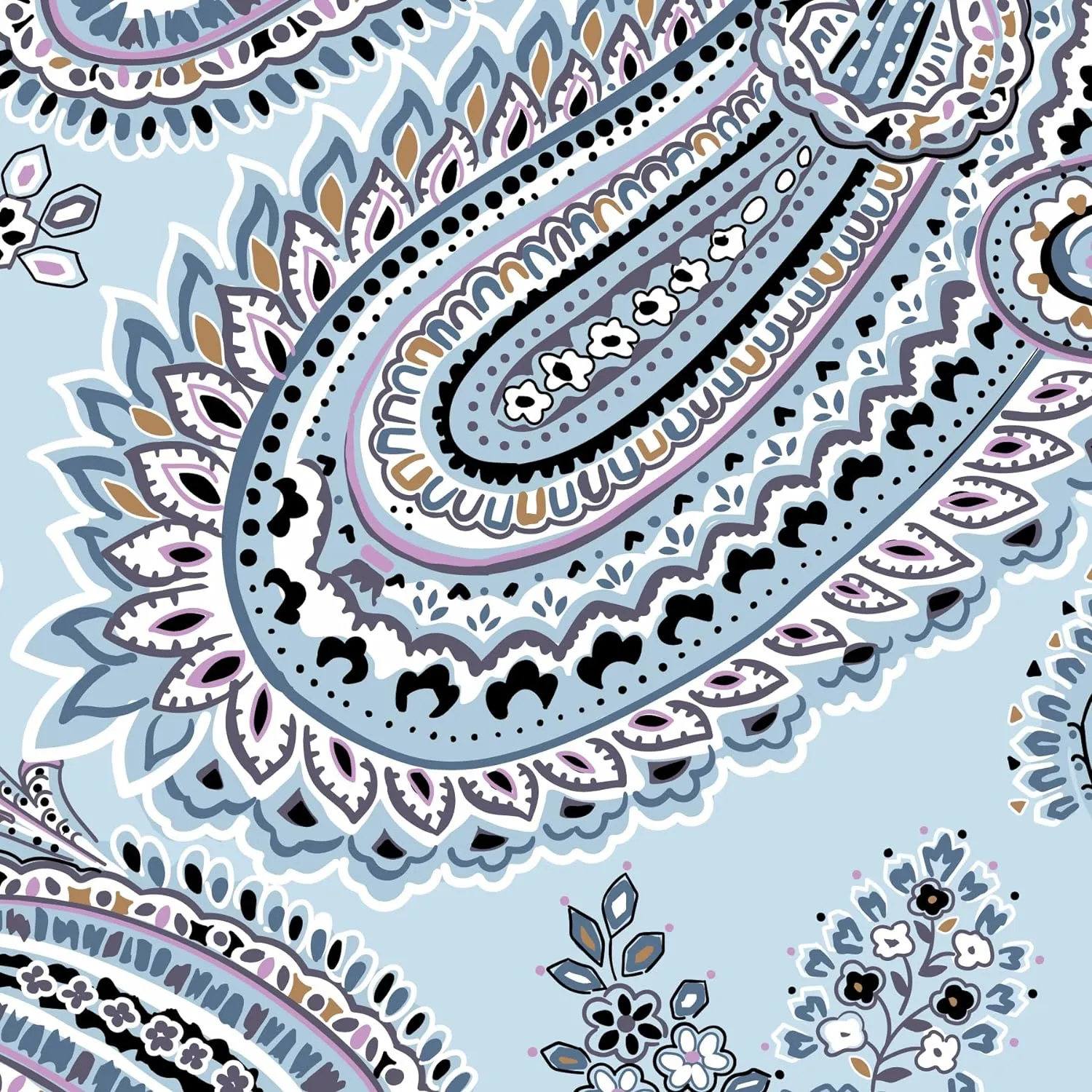 Vera Bradley Women's Cotton Large Travel Duffel Bag, Soft Sky Paisley, One Size