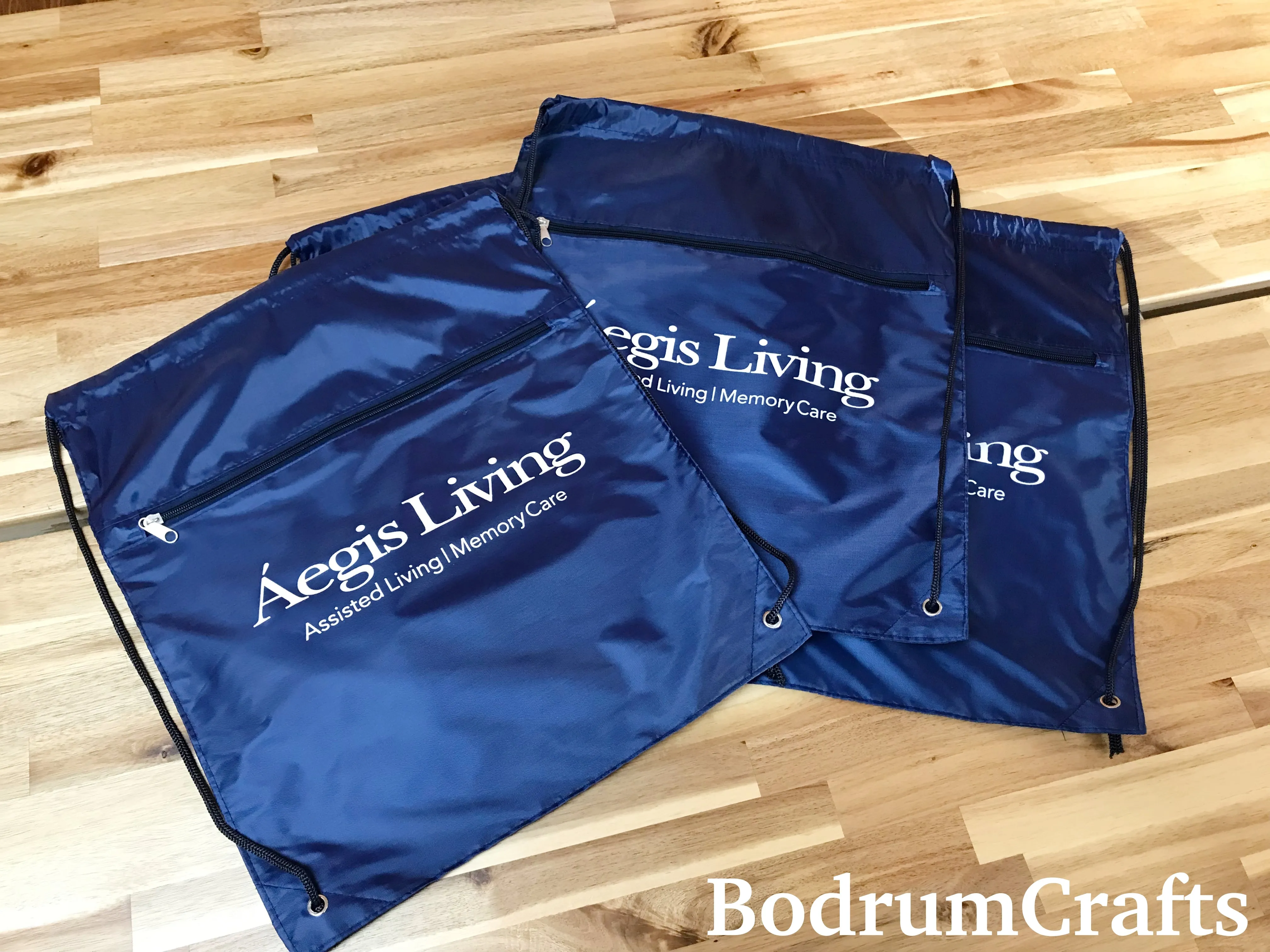 Wholesale Drawstring Backpacks with Front Zipper Pocket