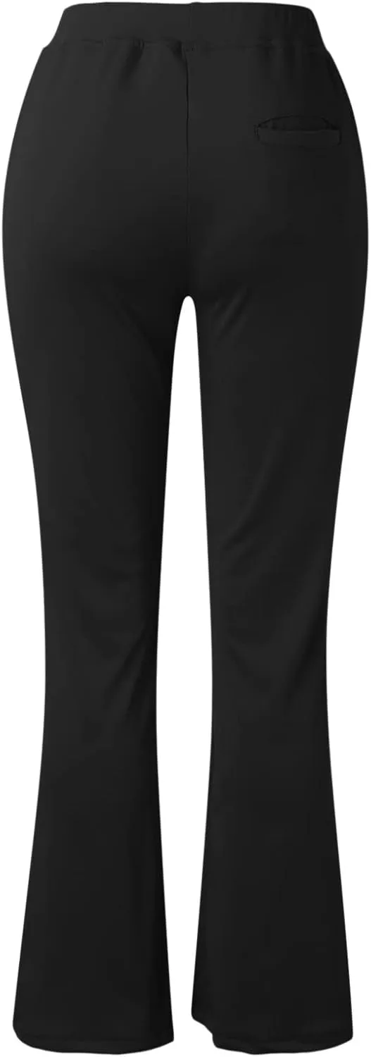 Women's Leggings with Pockets Sporty Scrunch Butt Stretch Workout Athletic High Waisted Yoga Pants Straight Leg Lift